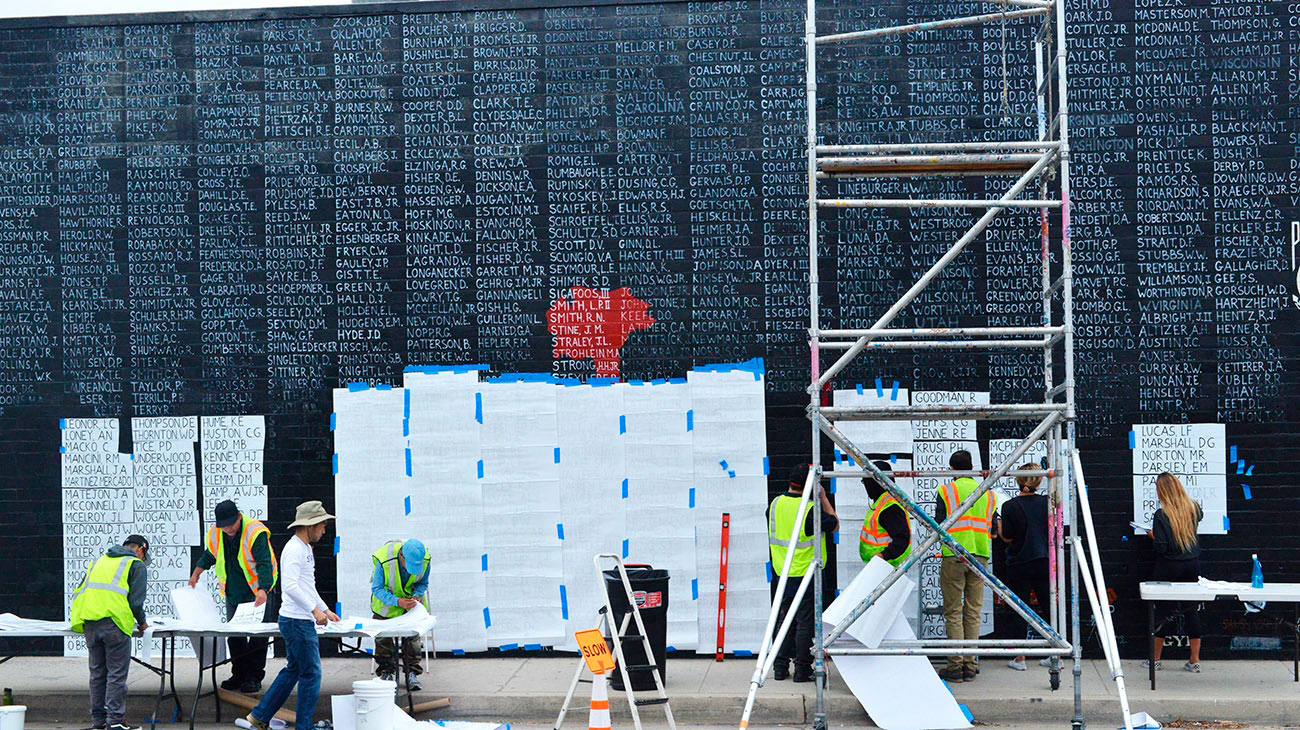 Restoration of POW/MIW Mural "You are Not Forgotten" in Venice, CA