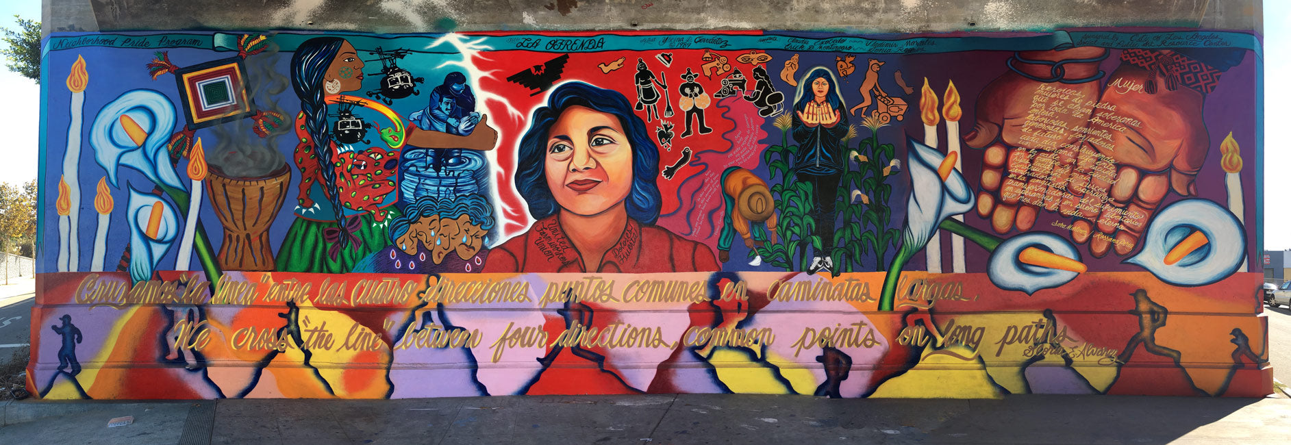 Restoration of Yreina Cervantez's "La Ofrenda" in Downtown Los Angeles, CA