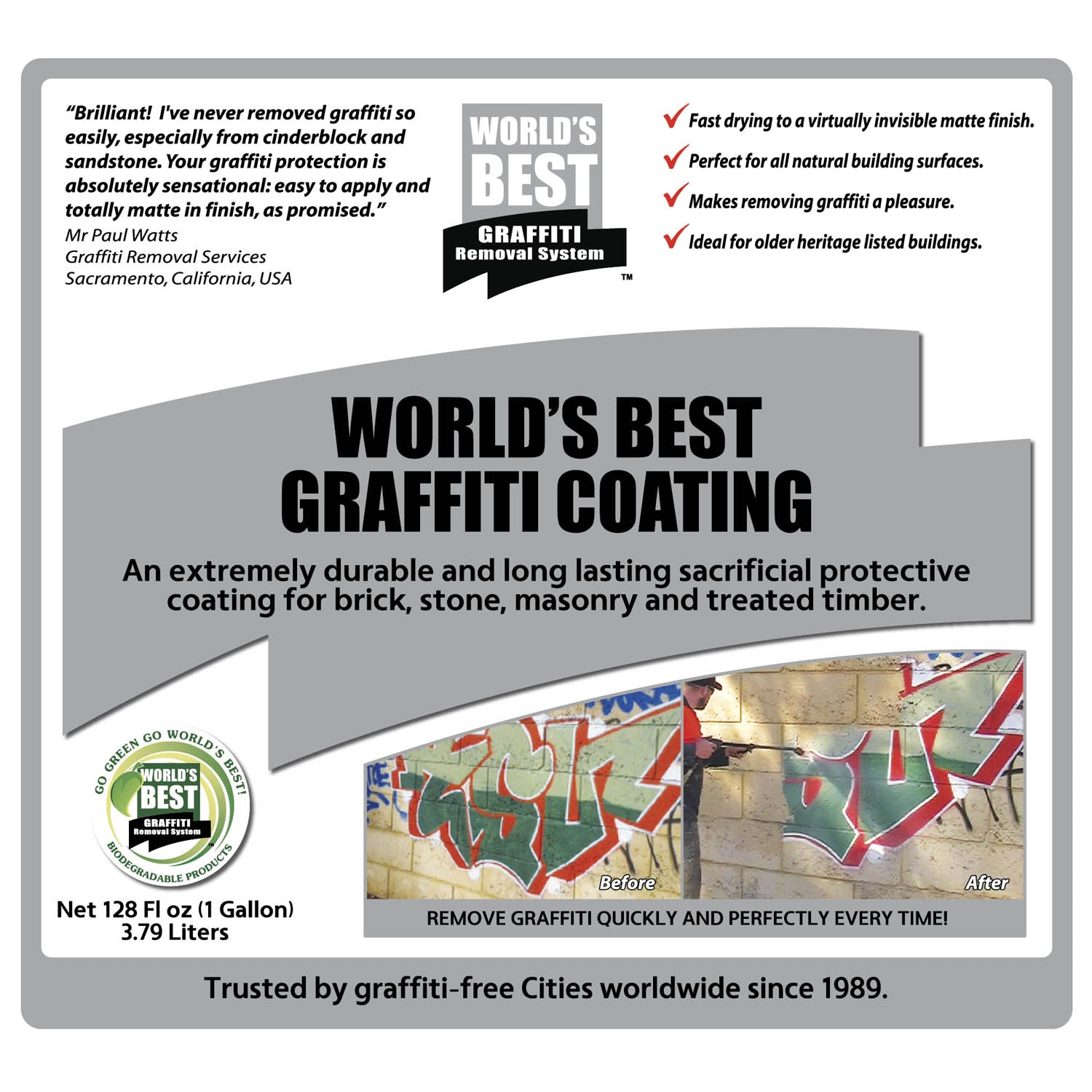 World's Best Graffiti Coating - Quart Size